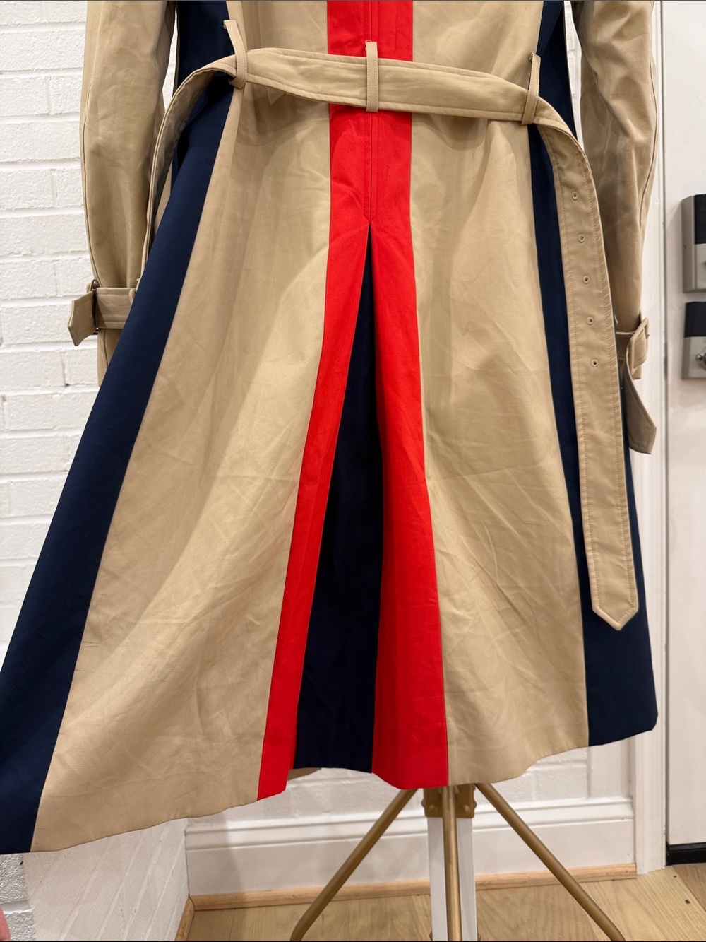 Boden Heritage Trench Coat Camel Union Jack Lined Double Breasted UK6R/US2R - Picture 7 of 7